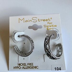 Mainstreet Silver Hoop Earrings